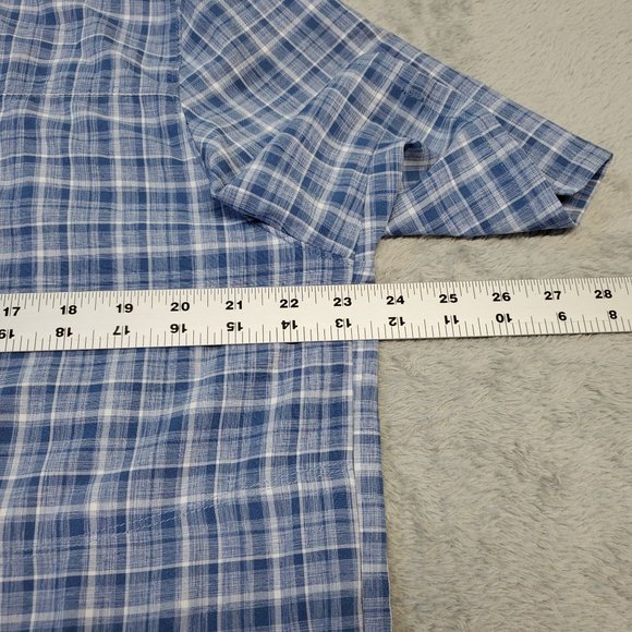 5.11 Tactical Series Men's Size M Blue White Plaid Button Front Mesh Lined Shirt - Picture 5 of 9